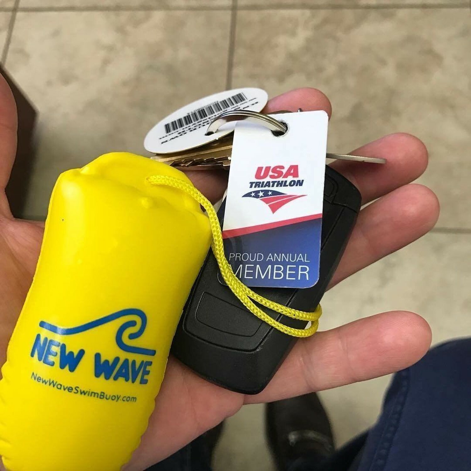 New Wave Swim Buoy Floating Key Chain Buoyant Camera Float