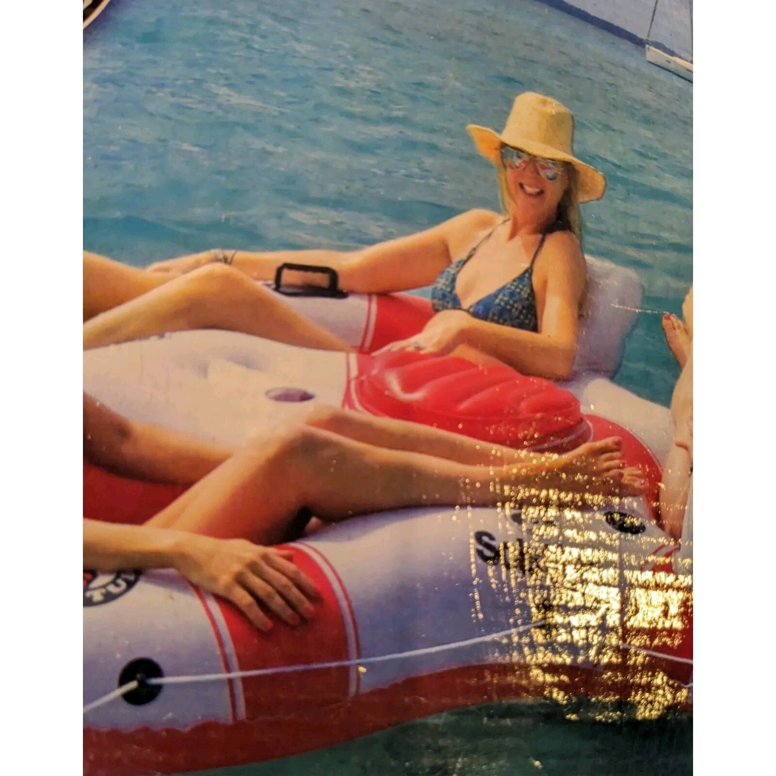 3 Person River Floating Tube Inner Drink Holder Lake Rafting Super Chill Trio