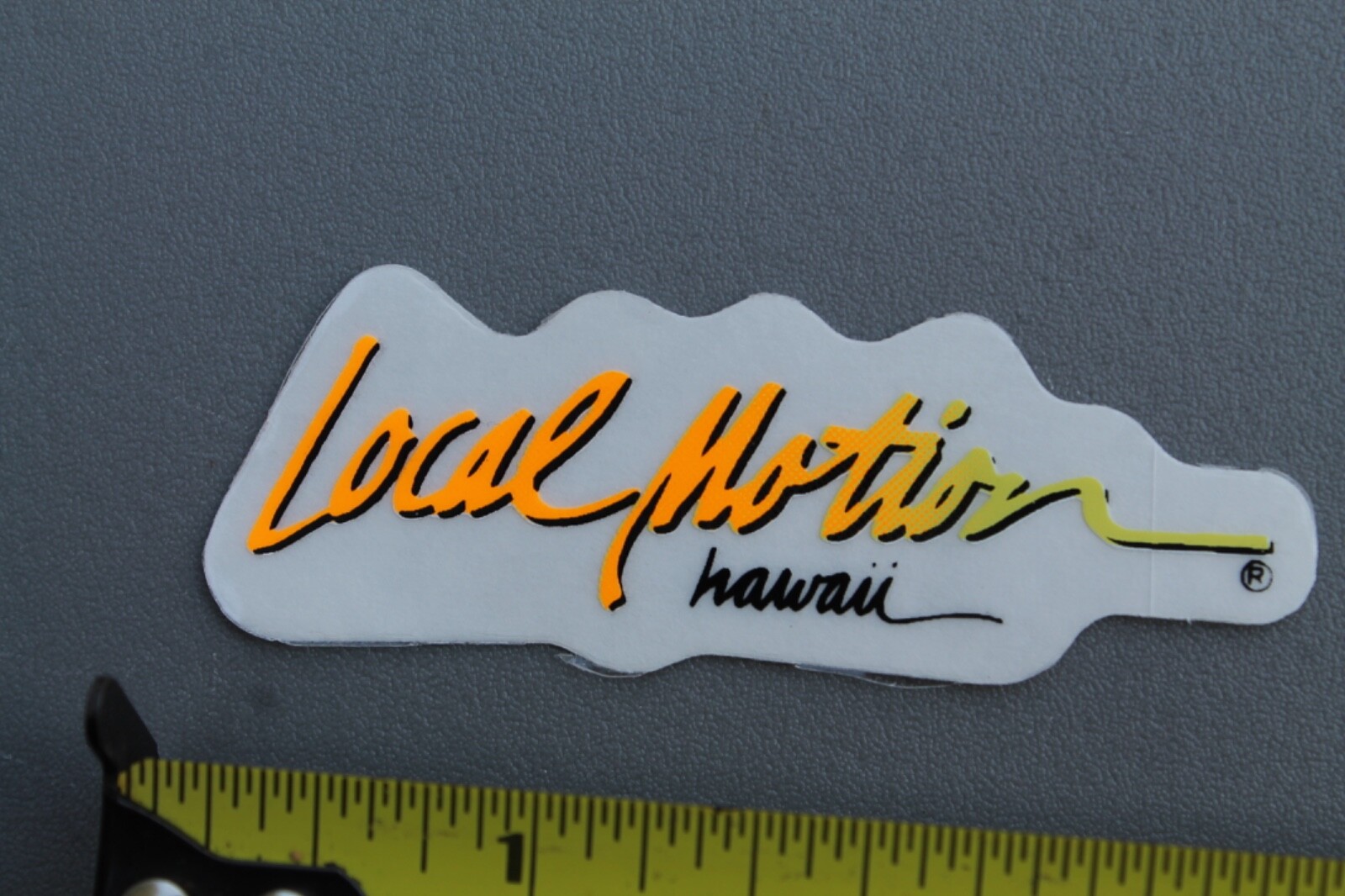 LOCAL MOTION Hawaii Surfboards Neon Orange OG 80’s LM1A Vintage Surfing STICKER