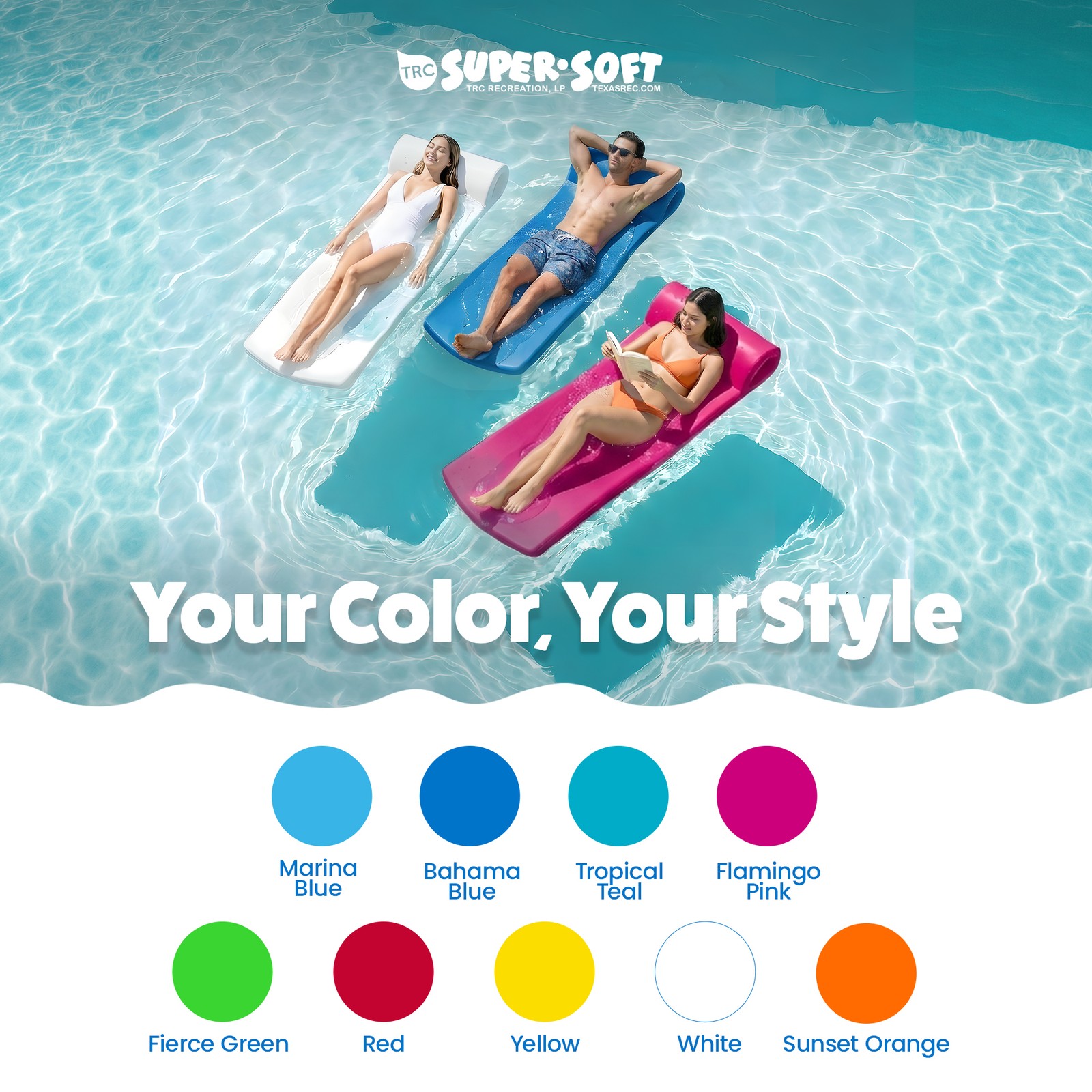 TRC Recreation Splash 70 Inch Foam Raft Lounger Pool Float Mat, Yellow (Used)
