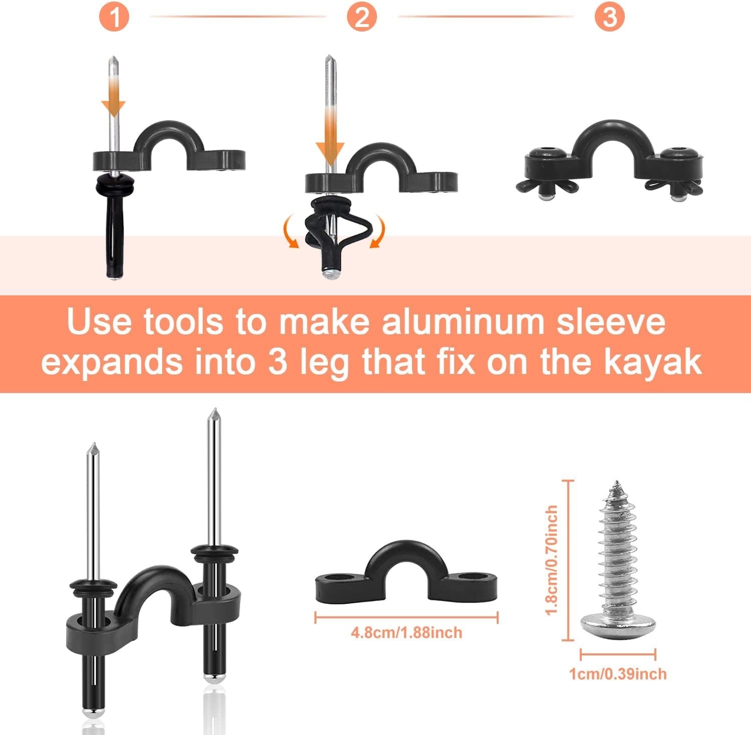 Kayak Handles 2/4 Pack,Kayak Carry Handle with Rivets,Kayak Replacement Handl…