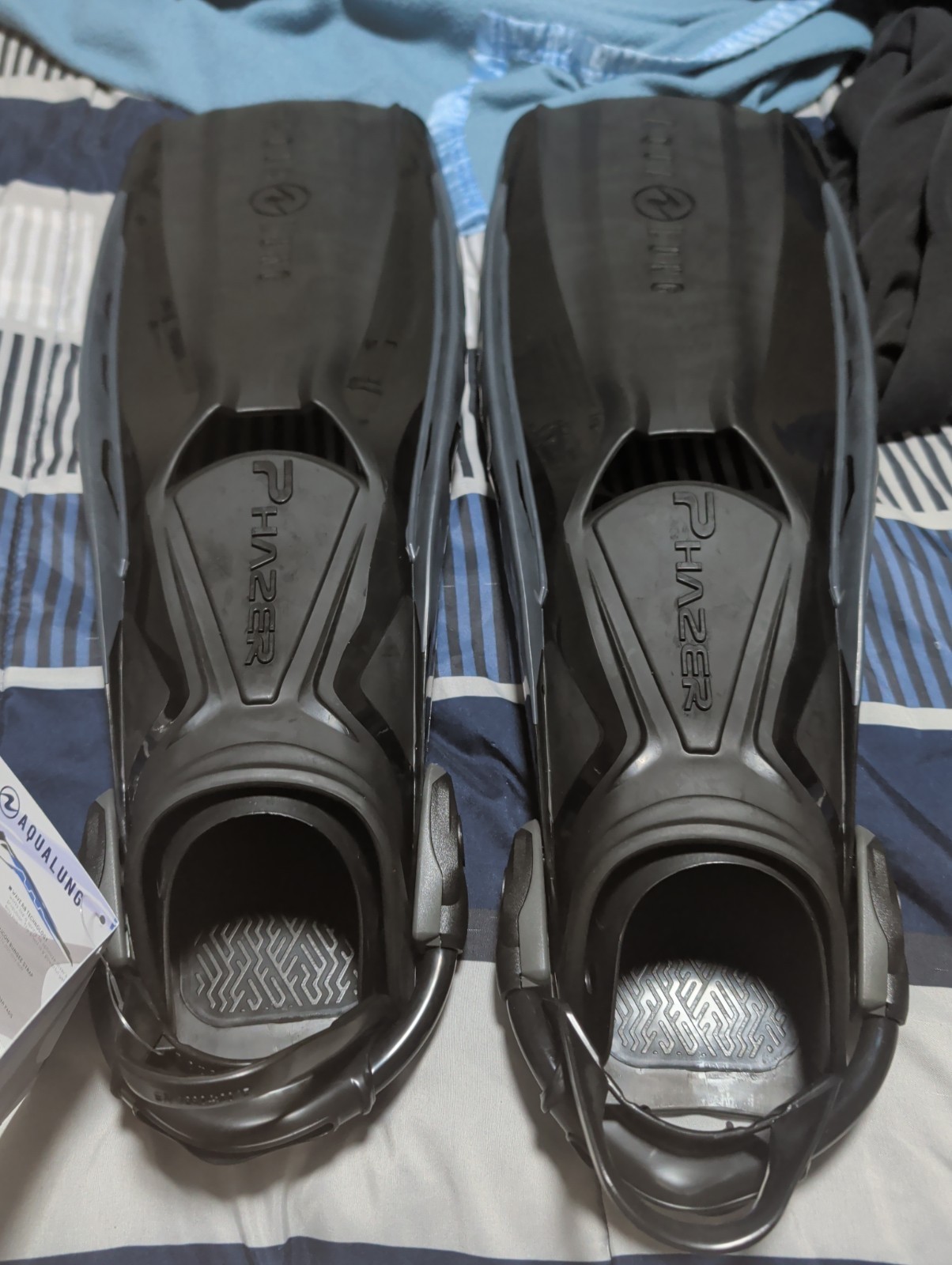 Aqualung Fins Phazer Small Dark Grey And Black