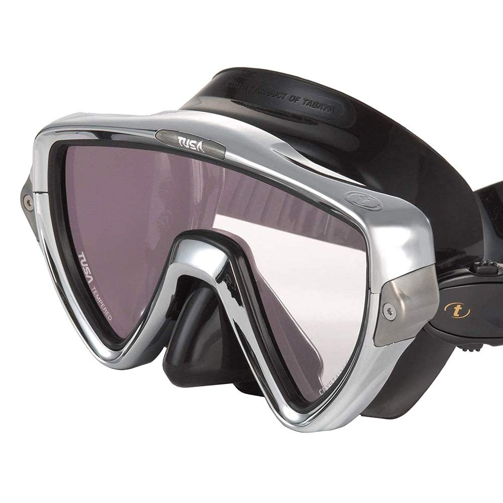 Tusa M-110 Visio Uno Pro Scuba Diving Mask Chrome M-110Sqb-Cr