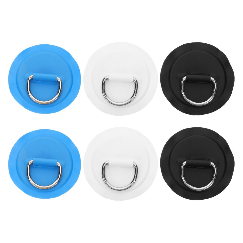 6 Pcs Surfboard Fixing Buckle Inflatable Boat Rings Patch for Paddle