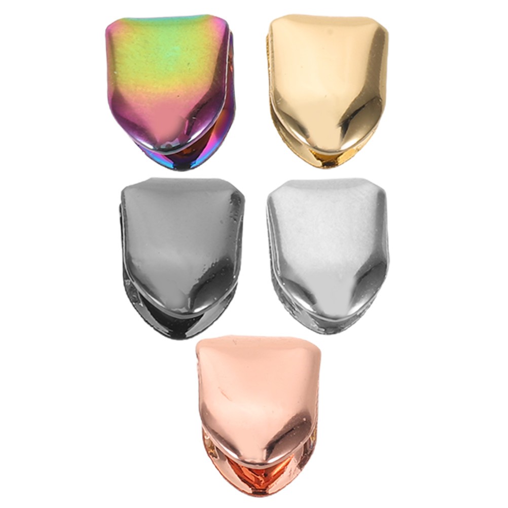 5Pcs Multi Color Stainless Steel Single Tooth Grill Caps Durable Hip Hop Jewelry