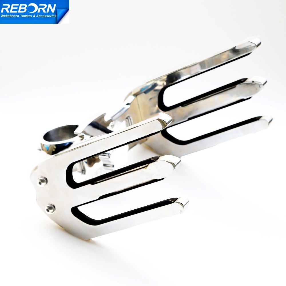Reborn PRO2 Polished QR Wakeboard Tower Rack Vertical To Horizontal Tube +Cover