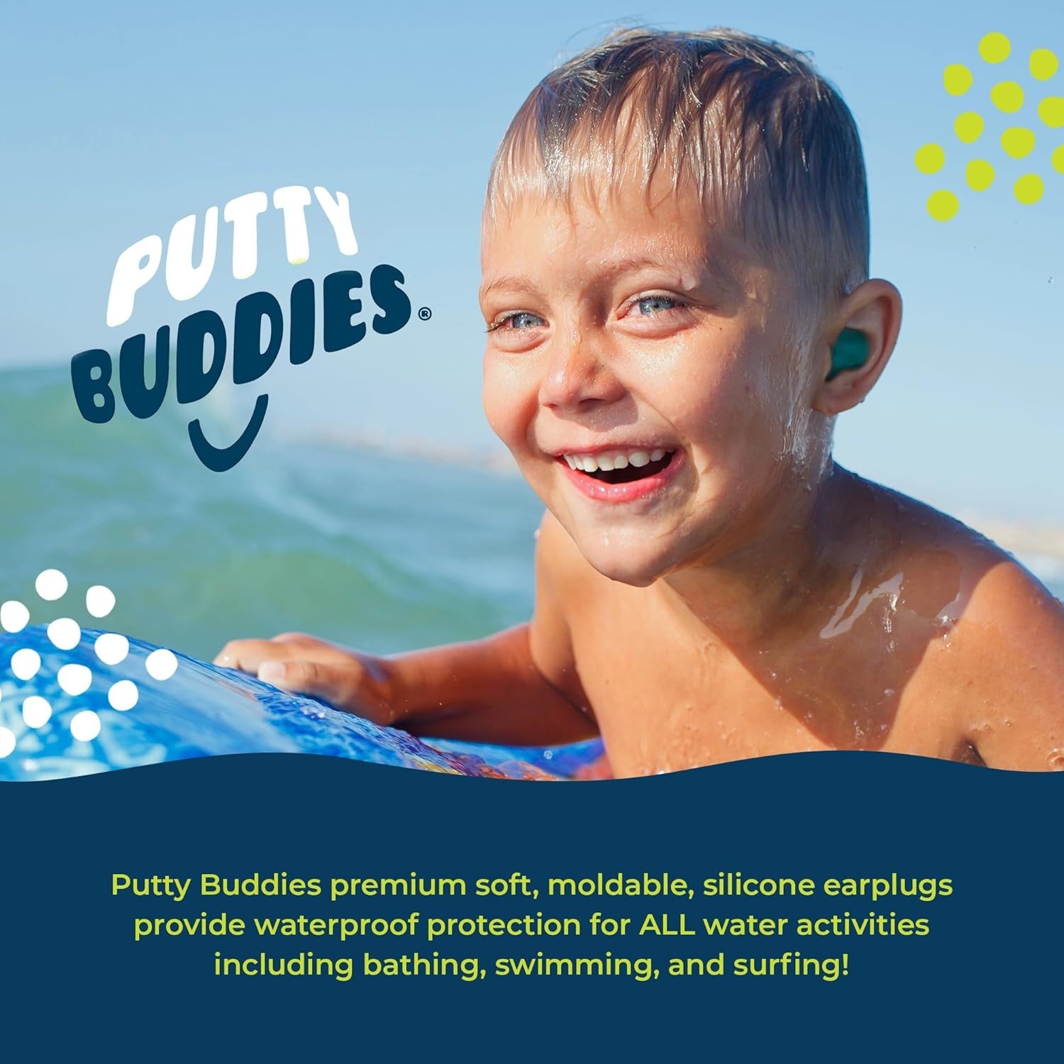 Earvolution Moldable Silicone Ear Plugs for Swimming – 3 Pair Pack – Waterproof