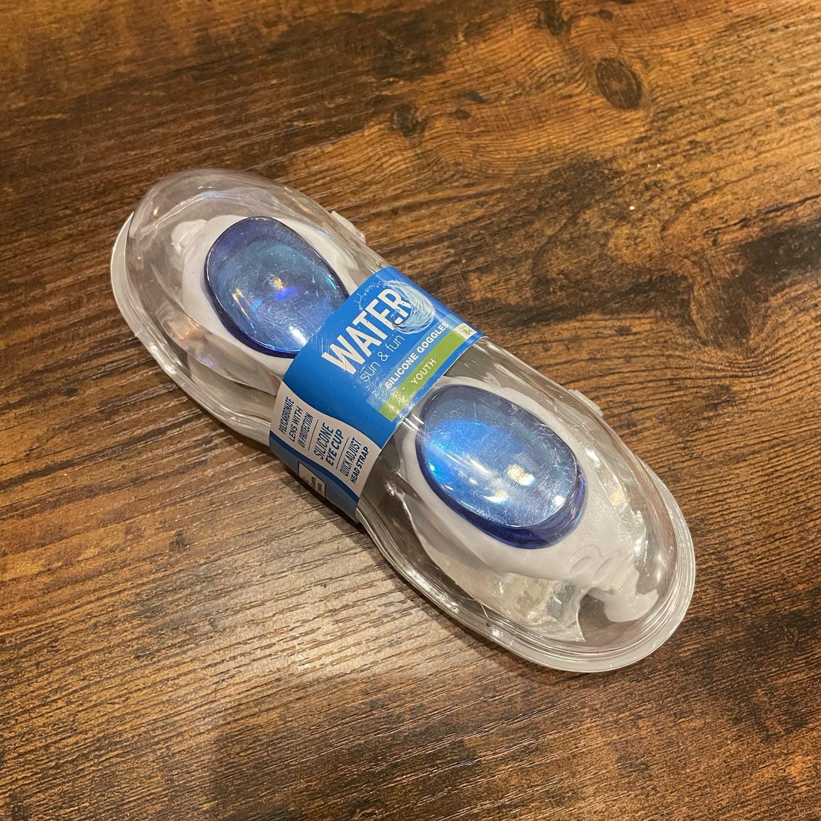 ✅YOUTH SILICONE SWIM GOGGLES WATER SUN & FUN AGES 8+ WHITE #️⃣0267