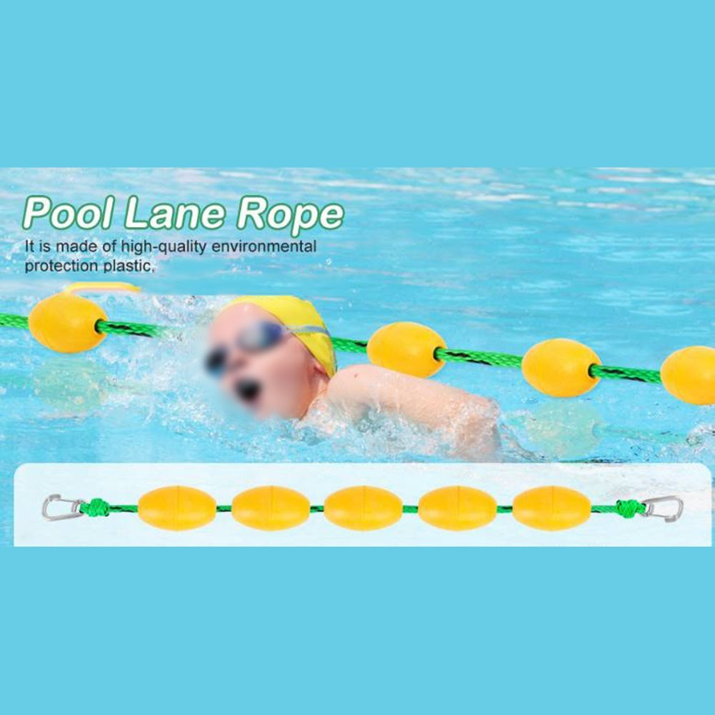 Swimming Pool Lane Line Safety Floating Rope 16ft 5m 20ft 6m with 56 Buoys