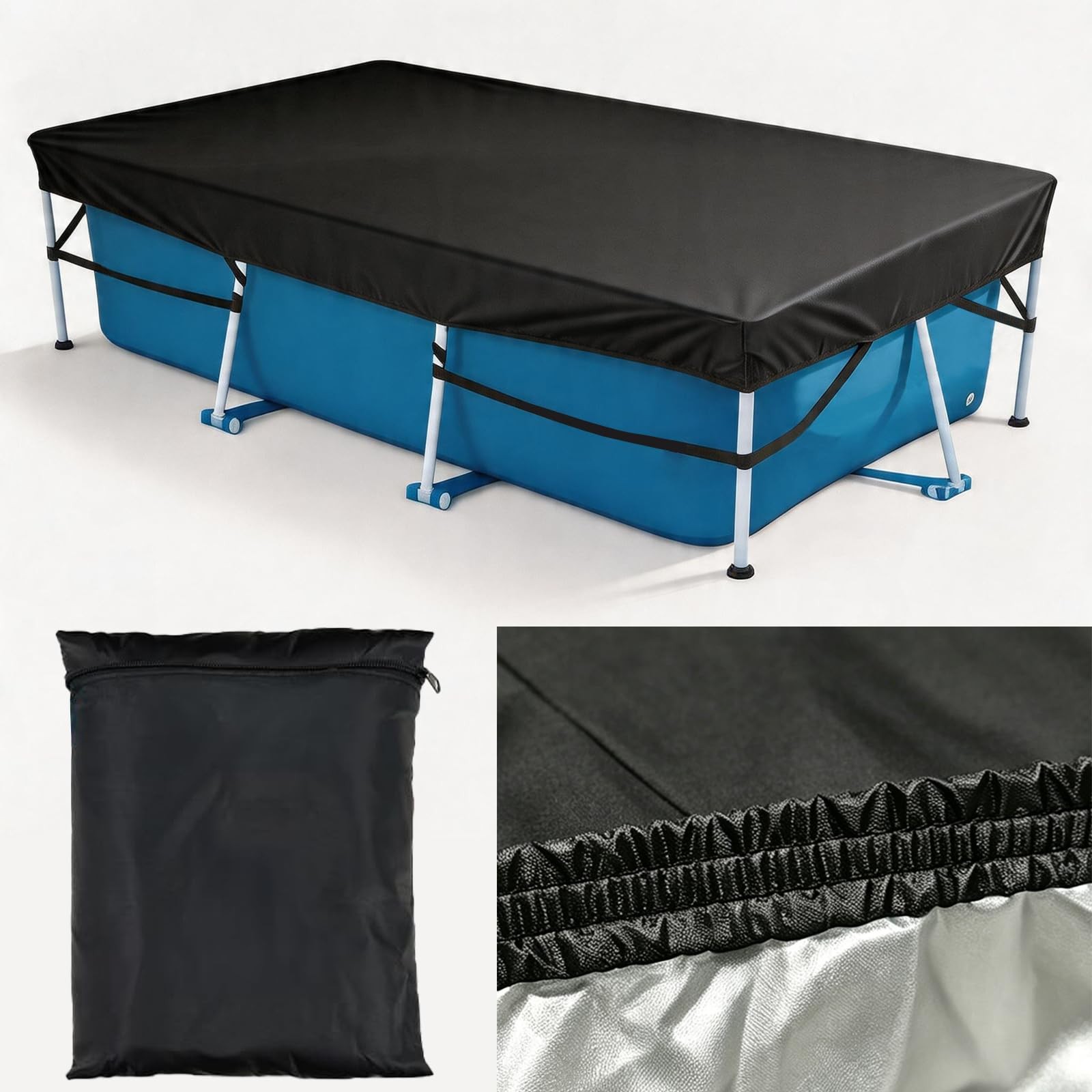 Heavy-Duty 7×4 Ft Waterproof Pool Cover for Above Ground Swimming Pools