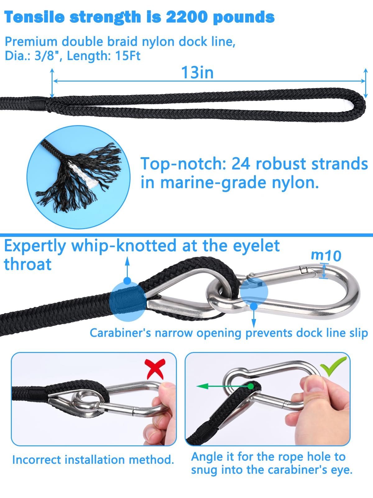 Abimars 17″ Sand Anchor Kit, 304 Stainless Steel Triple Spiral Auger Boat Anc…