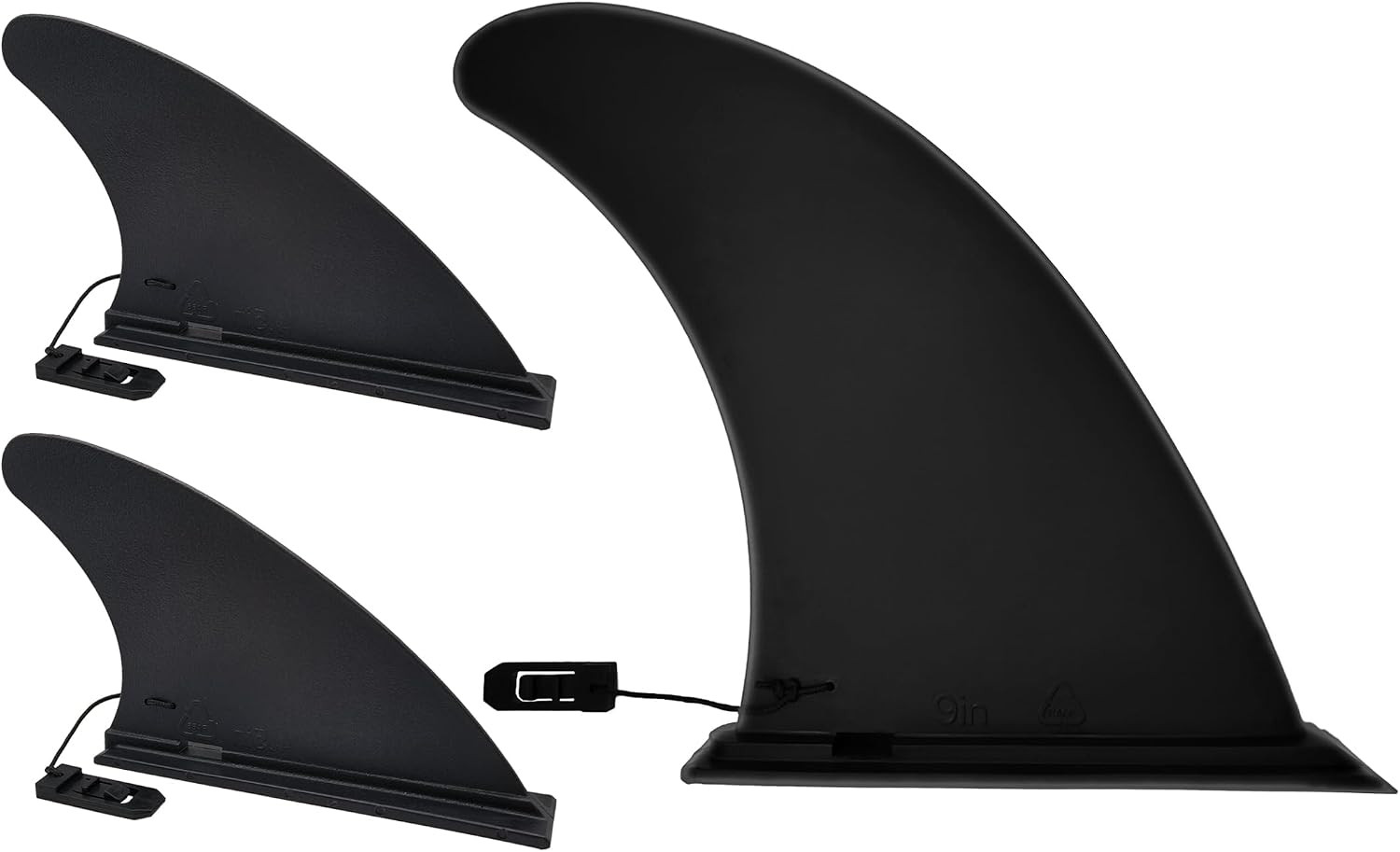 Paddle Board Fins Replacement Set of 3 (1P 9″ & 2P 5″), Choose from Three Option