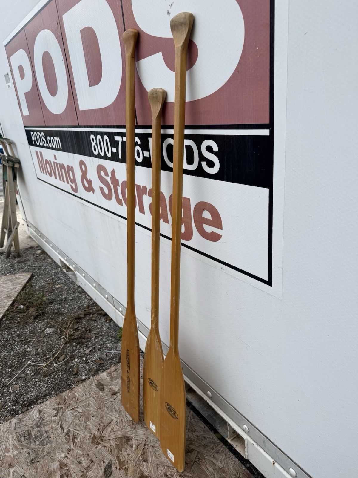 Beaver Brand Paddles and Oars 59” 52 1/2” Wooden Paddle Marine Raider 3 Oars