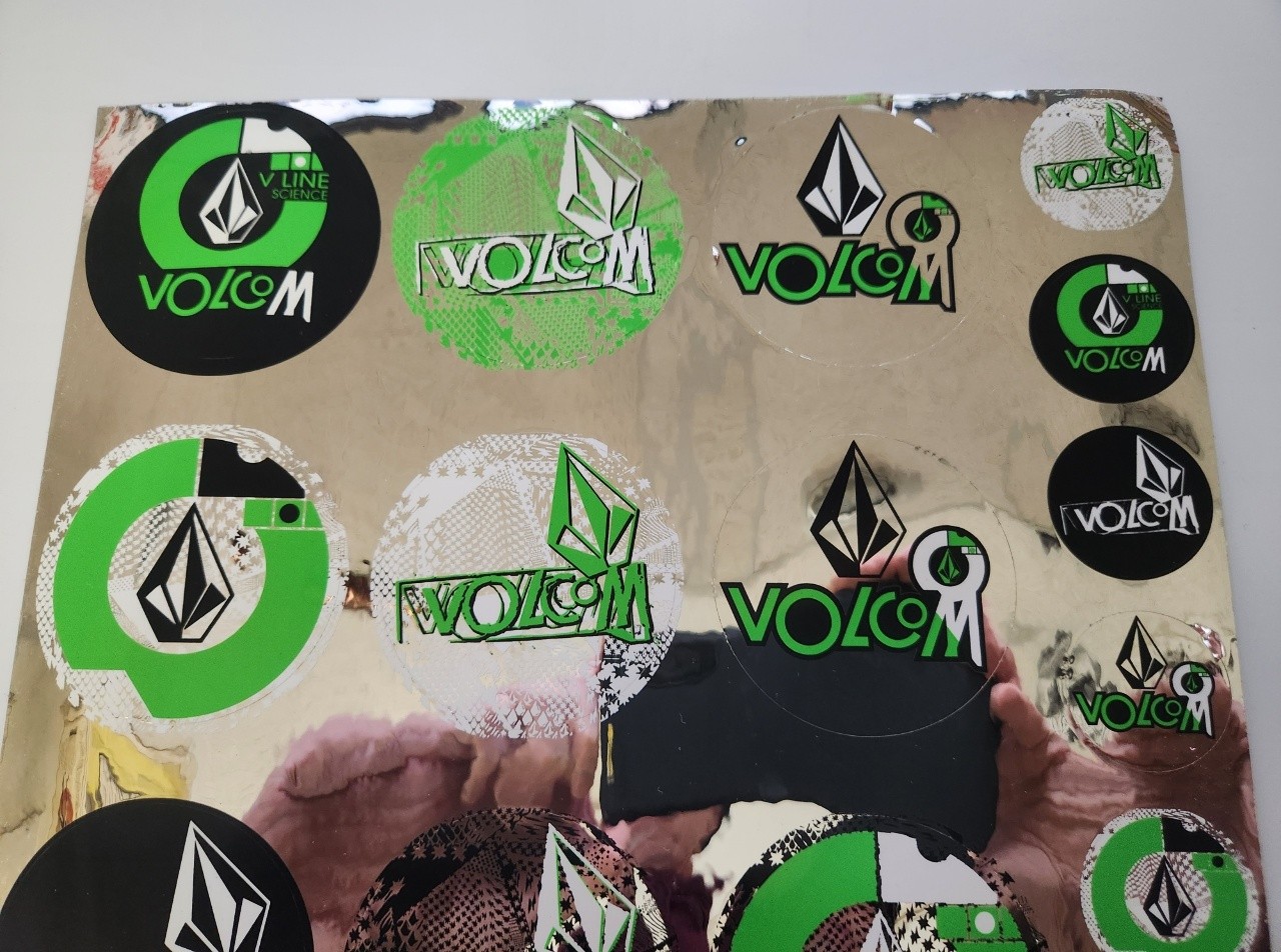 Volcom Snowboard Skateboard Surf 17 Foil Sticker Sheet Flawless NEW Old Stock