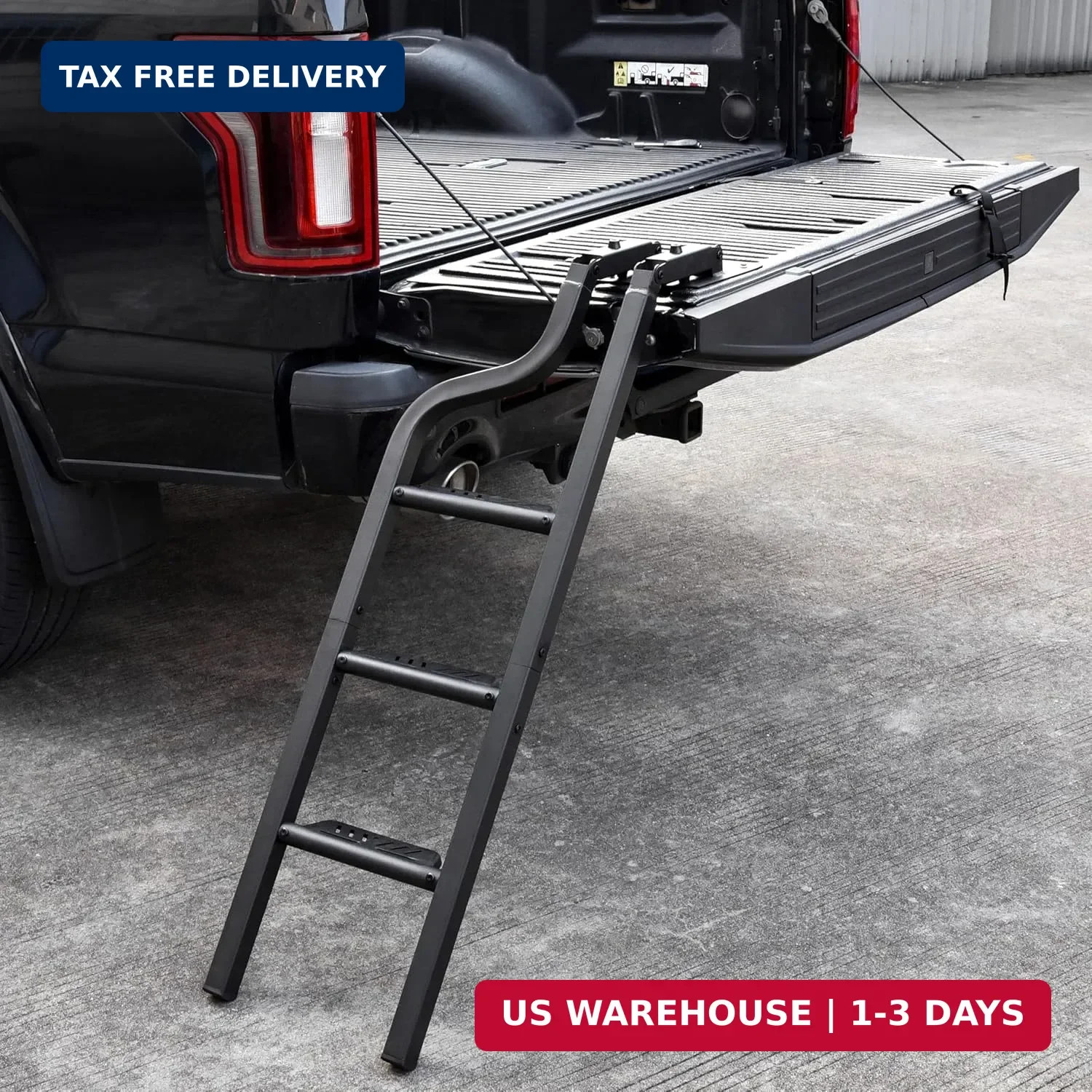 Foldable Pickup Truck Tailgate Ladder, 42″ Heavy Duty Universal Folding Tailgate