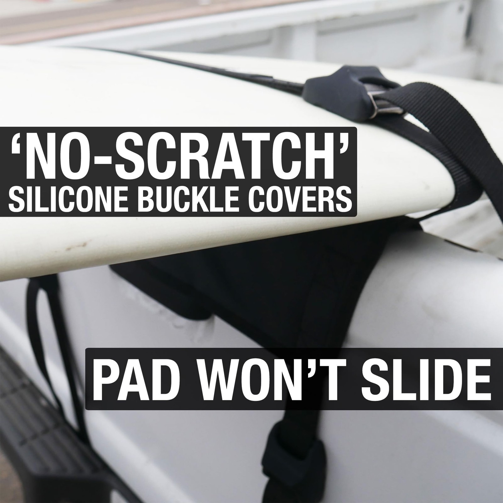 Surfboard Truck Rack – Durable Pad Fits All Tailgates – ‘No Scratch’