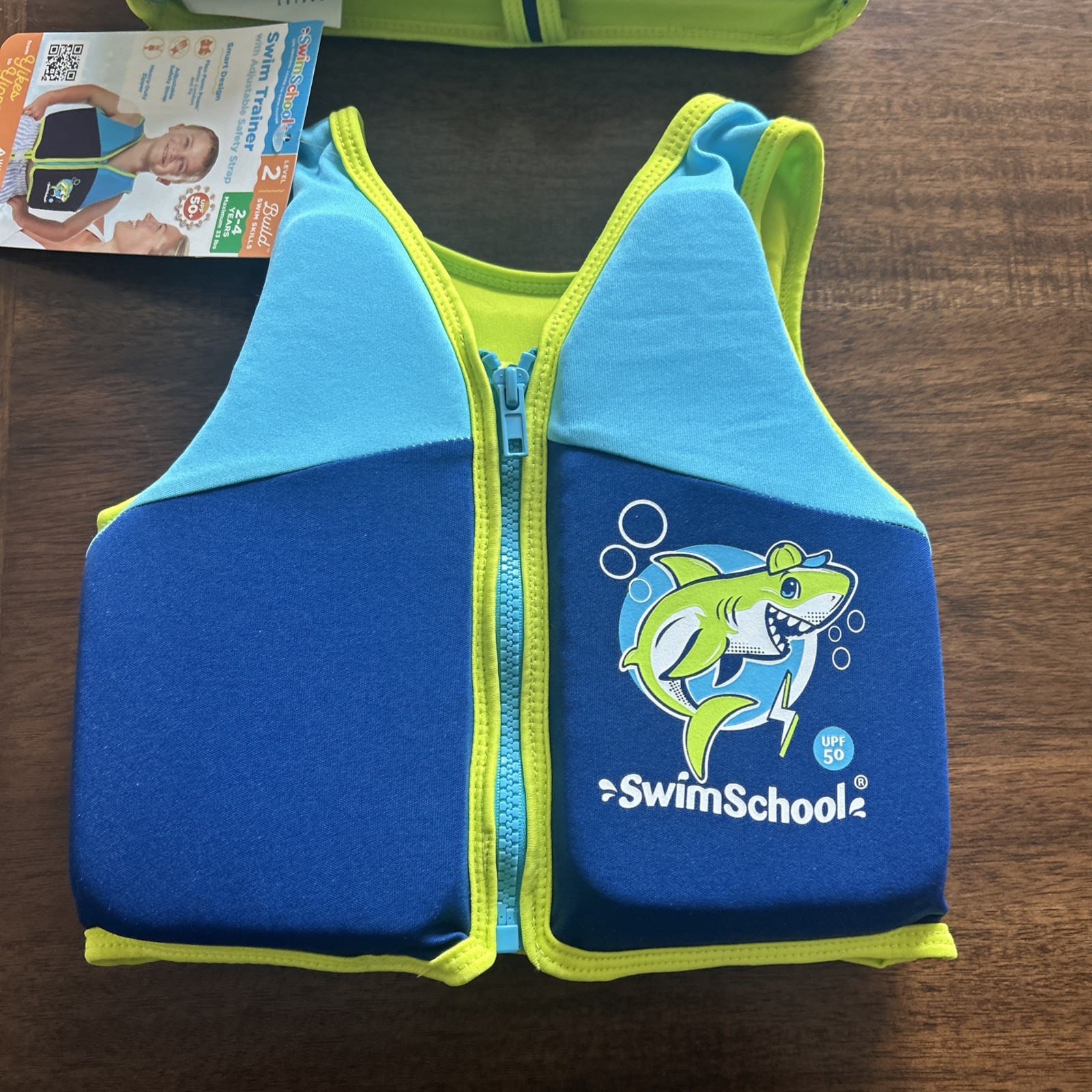 Lot Of Two Swim School Trainer Life Vest Age 4-6 Years 33lbs Max 33 Pounds Nwt