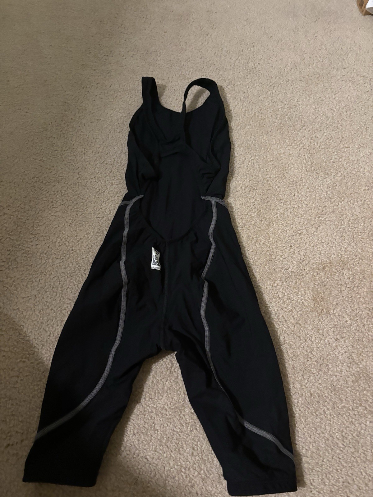 Arena Powerskin St 2.0 Open-Back Racing Tech Suit Black, Size 28