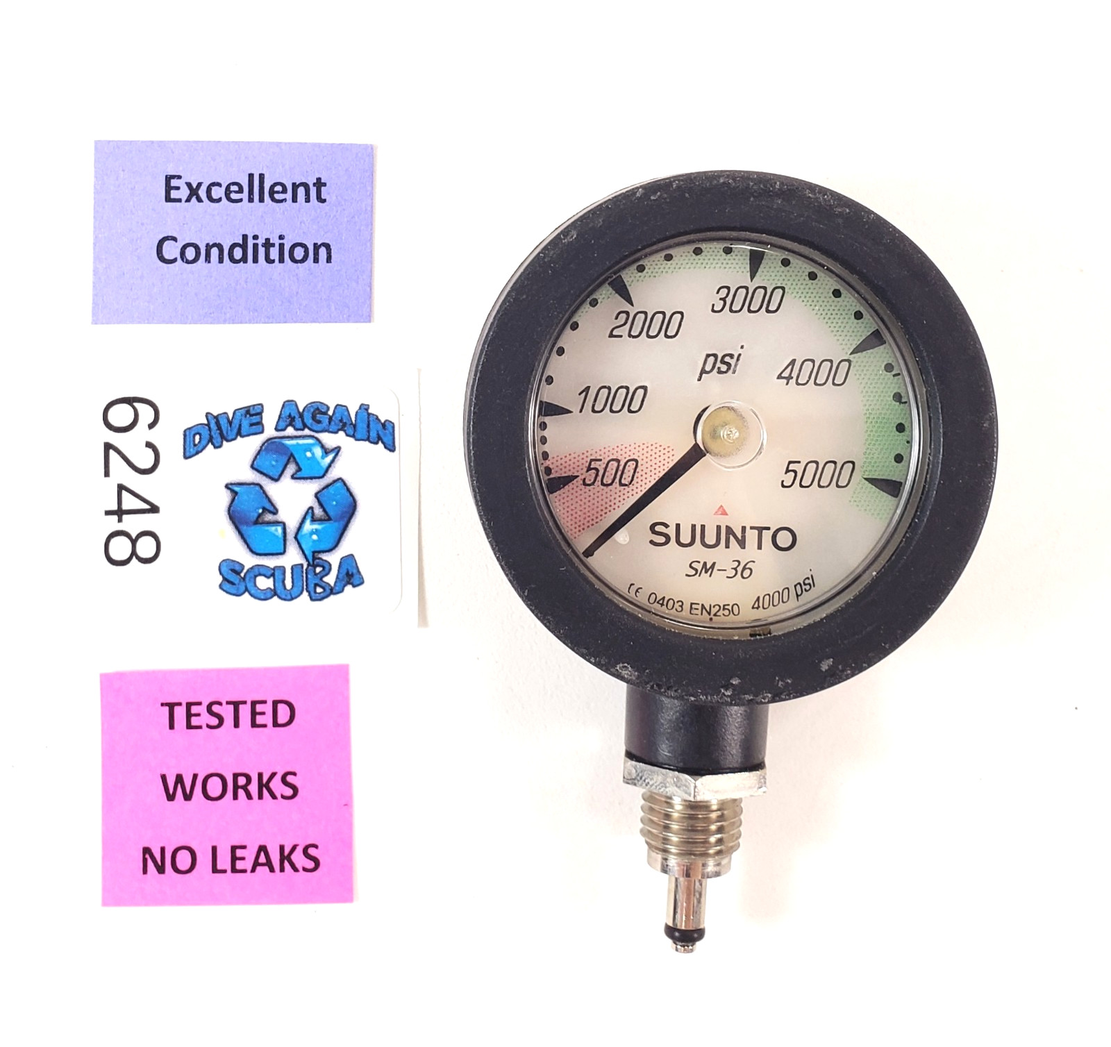 Suunto SM-36 2in 5000 PSI SPG Submersible Pressure Gauge Scuba Dive 2″ Compact