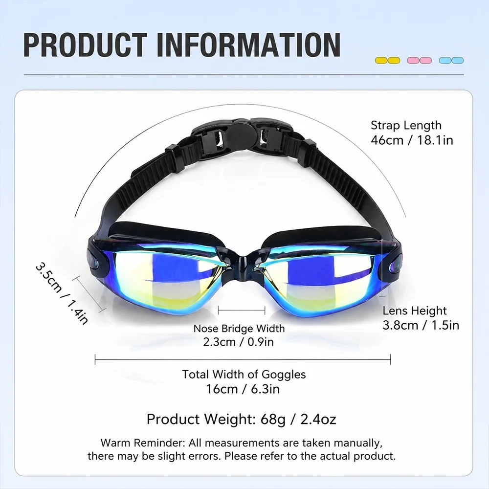 O Nation Clear Comfortable Swimming Goggles with UV- Anti-Fog Swim Glasses