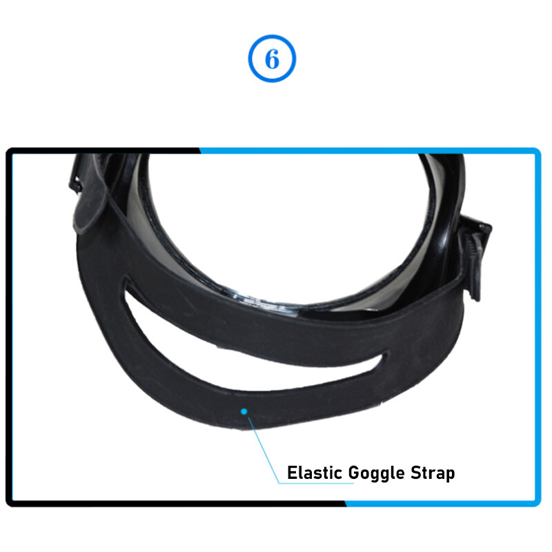 Freediving Mask Stainless Steel Oval Shape Rubber Mask Diving Goggles