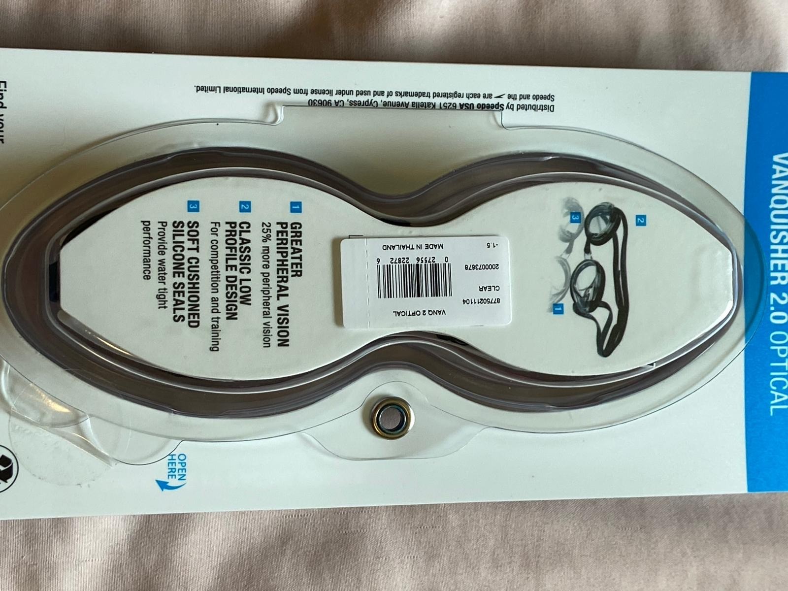 Speedo Vanquisher 2.0 -1.50 Goggle – Clear (Americas #1 Racing Goggle)