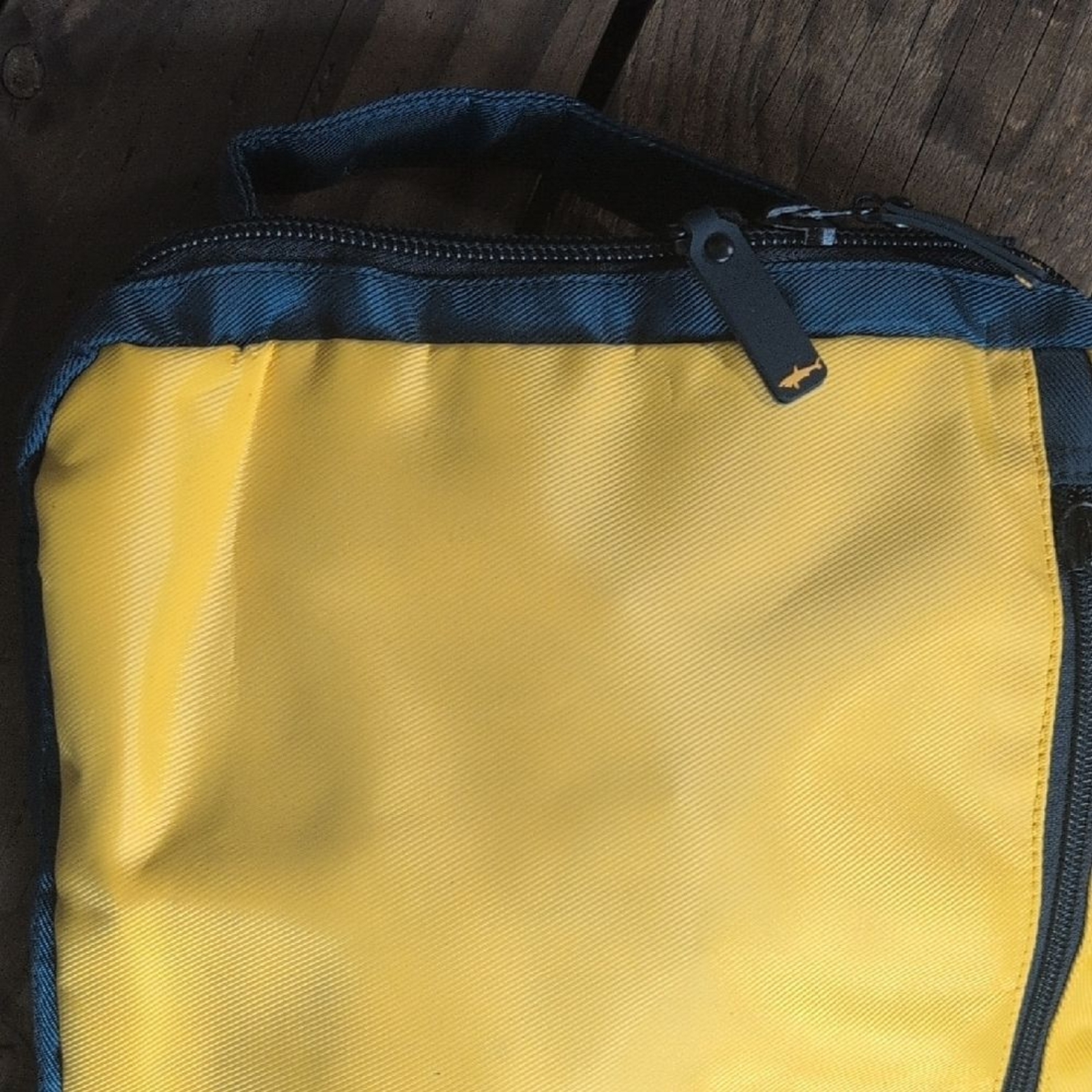 Paul & Shark Yellow and Blue Laptop Bag made of Water-Repellent Fabric
