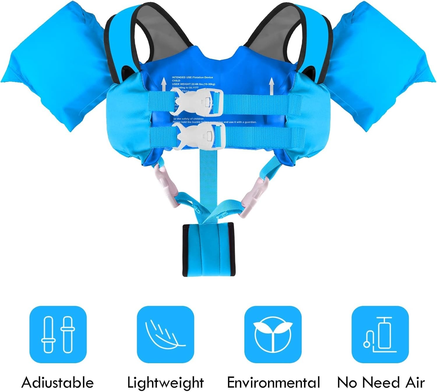 Kids Swim Vest Life Jacket for 30-55 Pounds Boys and Girls 2-7 Toddler Floaties
