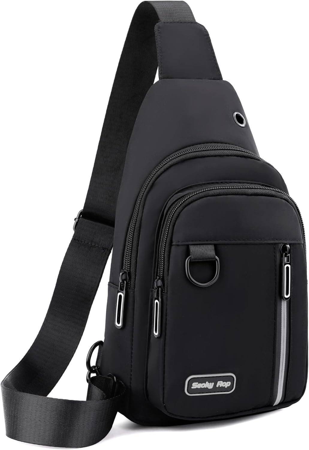 Seoky Rop Sling Bag for Women Men One Shoulder Crossbody Small, Black
