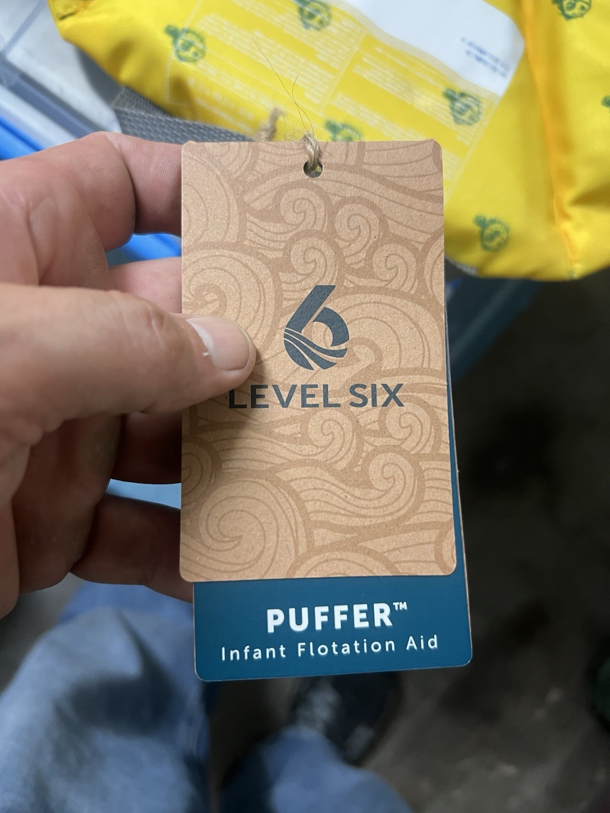 Level-Six-Puffer-Baby-Flotation Jacket 9-25 LBS Blue/Yellow. New with Tags
