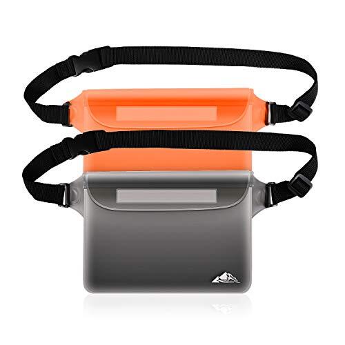 2 Pack Waterproof Pouch, Screen Touch Sensitive Waterproof Dry Grey & Orange