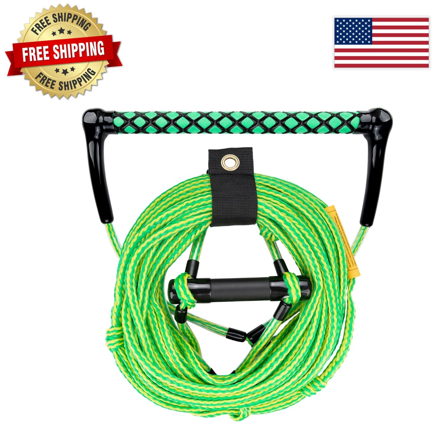 Professional 75FT Wakeboarding Rope with Tangle-Free Storage – 2200 lbs Capacity
