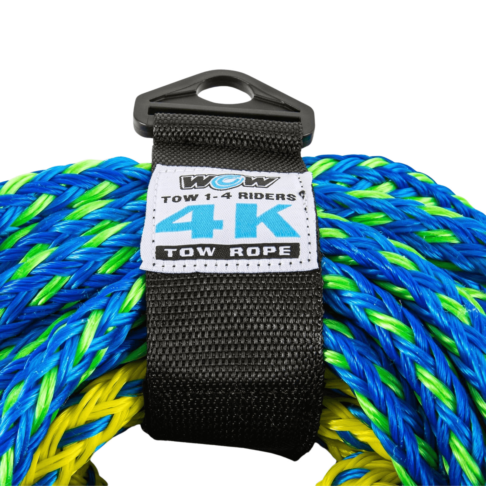 WOW Watersports 60ft 4-Rider 4K Tow Rope w 2 Sections for All Inflated Towables