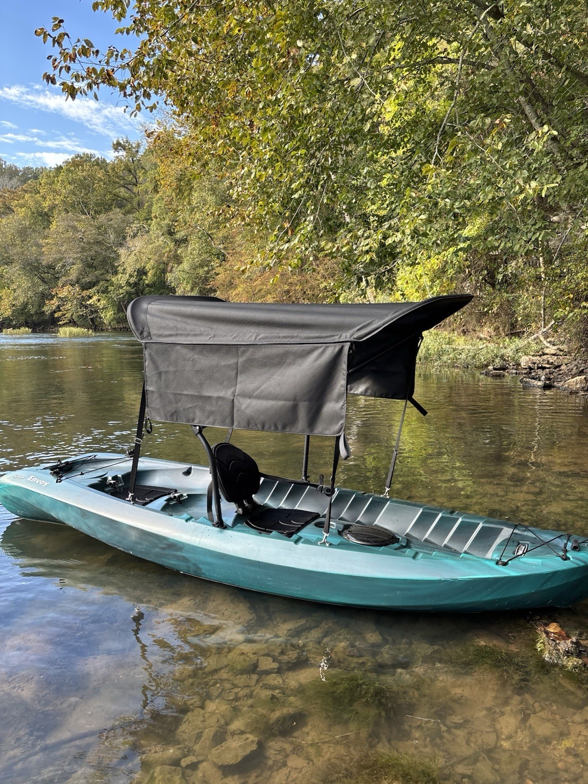 CRO 3’x5’ Kayak/Canoe Sun Shade Canopy Bimini Conestoga Wagon w/ Side Curtains