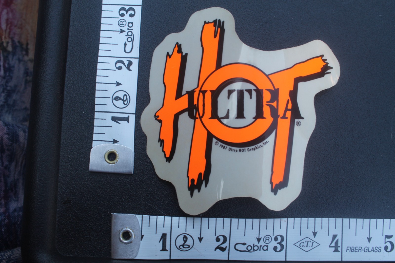 Ultra Hot Surf Neon Orange Clear Rare Original 80’s V8C Vintage Surfing STICKER