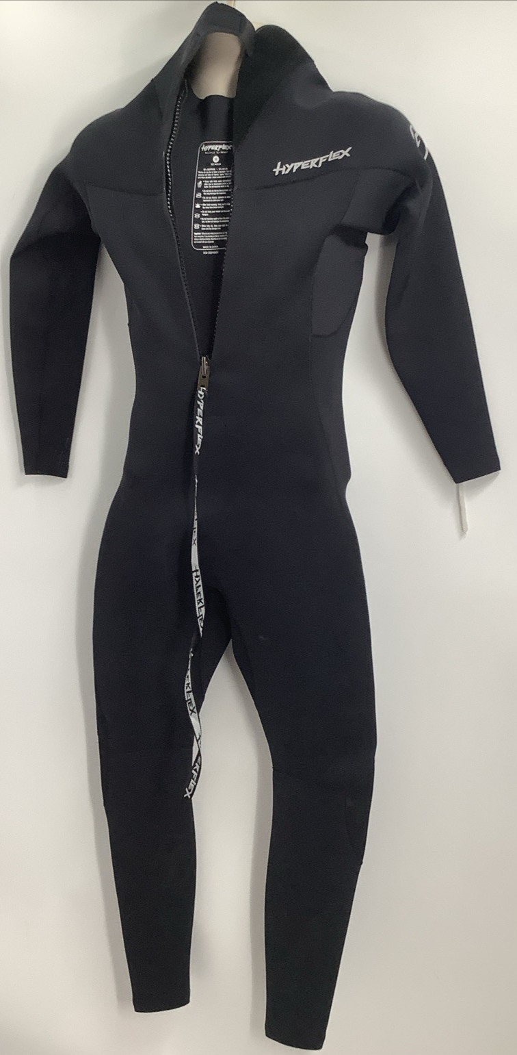 HyperFlex Men’s 3/2 mm VYRL Chest Half Zip Black Wetsuit Size Medium