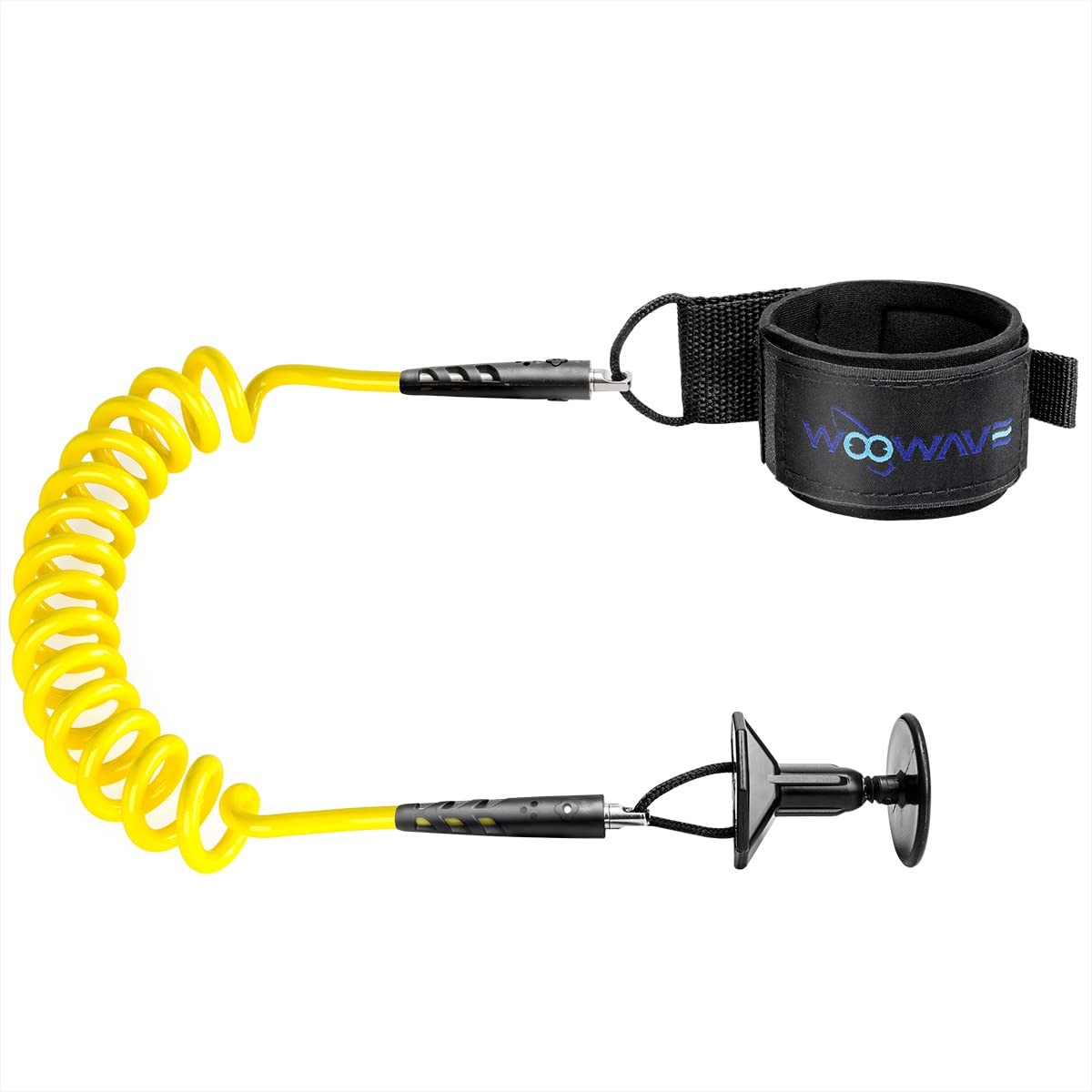 Coiled Bodyboard Leash for Surfing Premium Wrist Strap with Plug