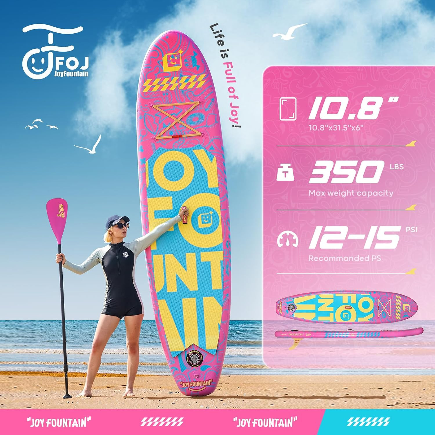 Inflatable Paddle Board,10.8’X31.5″X6″ Stand up Paddle Boards,Premium SUP Board
