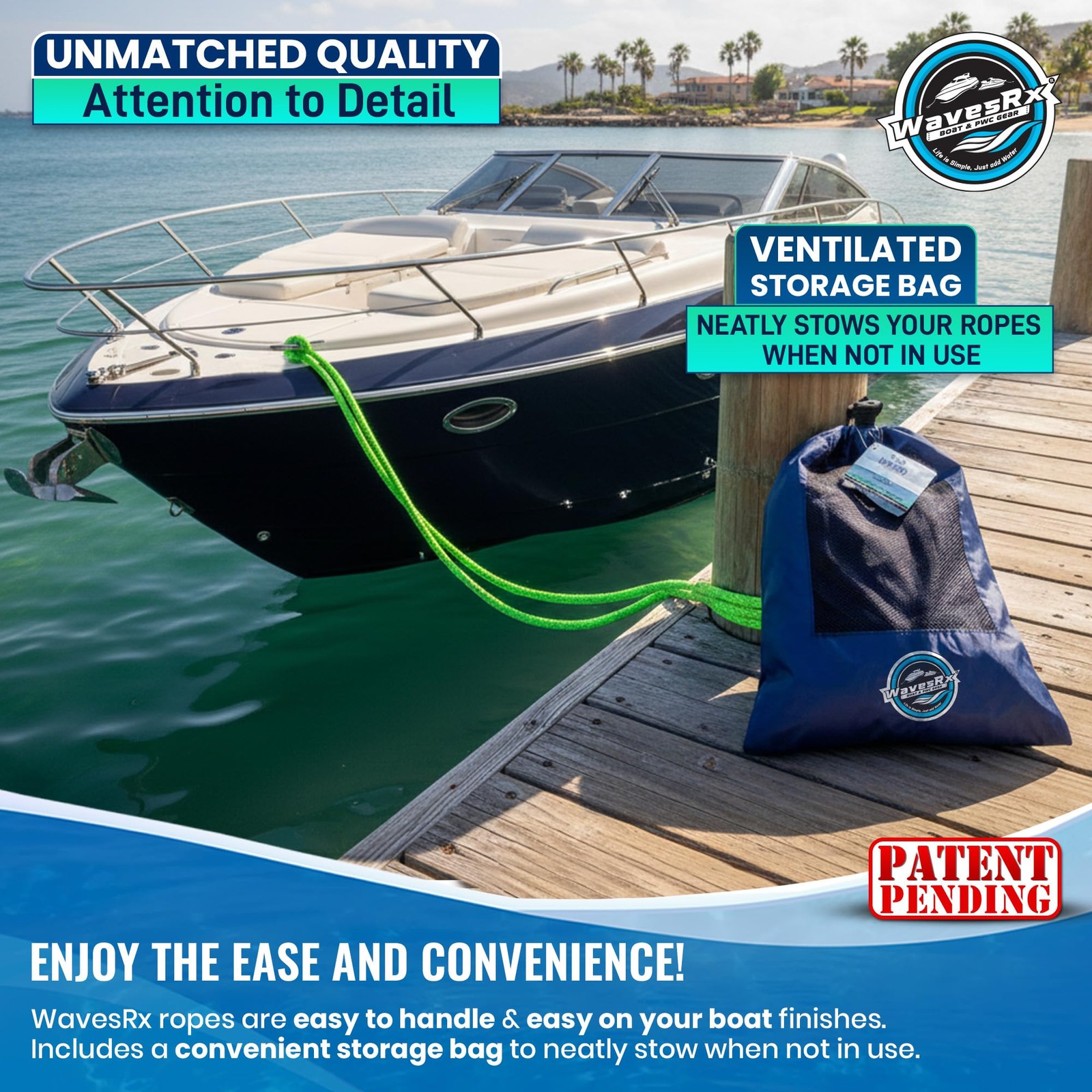 Premium Nylon Boat Dock Lines & Ropes for Docking & Pontoon