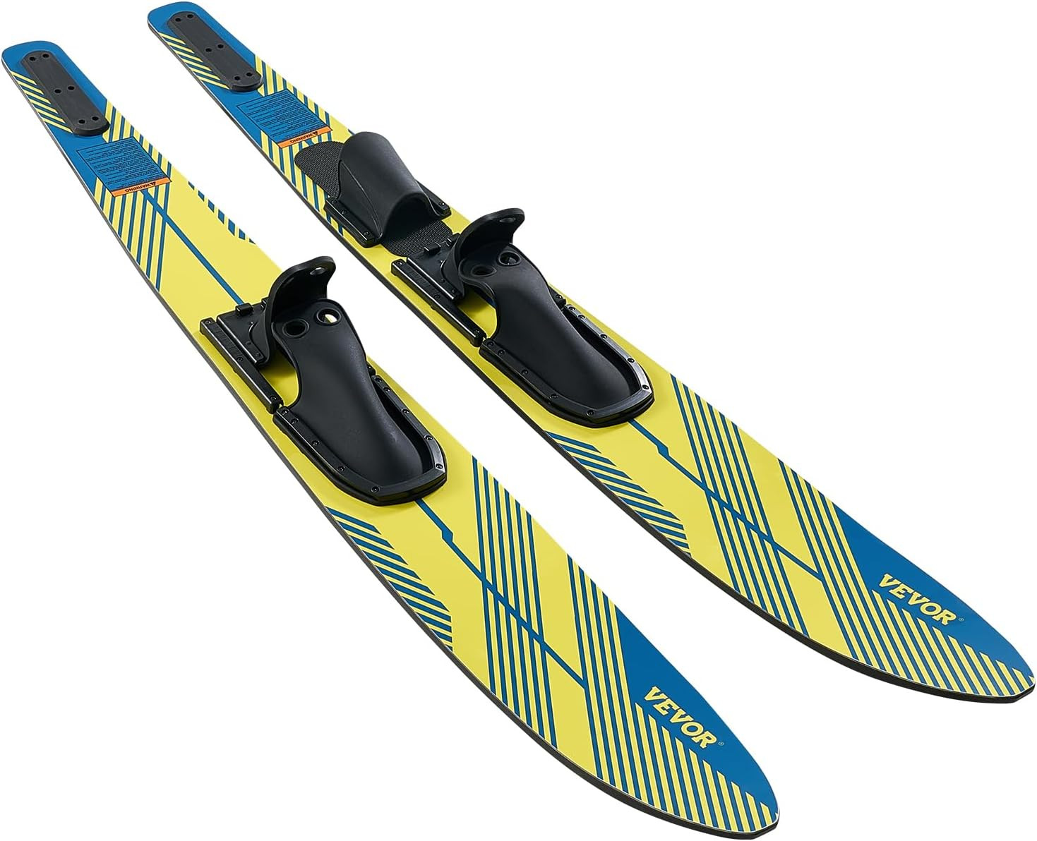 Adult Water Skis with Adjustable Bindings & Padded Toe Plate, 300 Lbs Capacity
