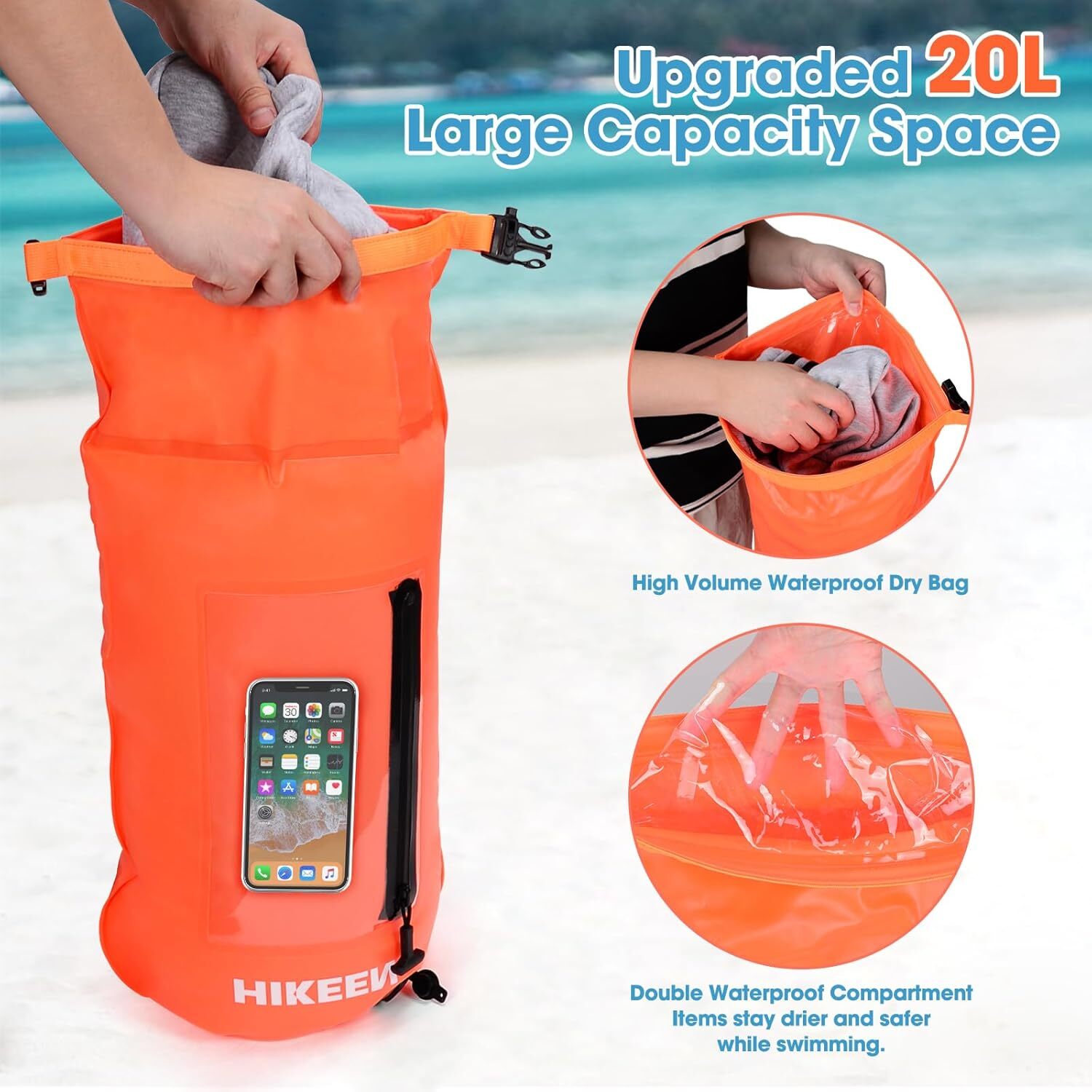 Swimming Buoy Tow Floats for Open Water Swimming, Swim Buoy Dry Bag Phone Case
