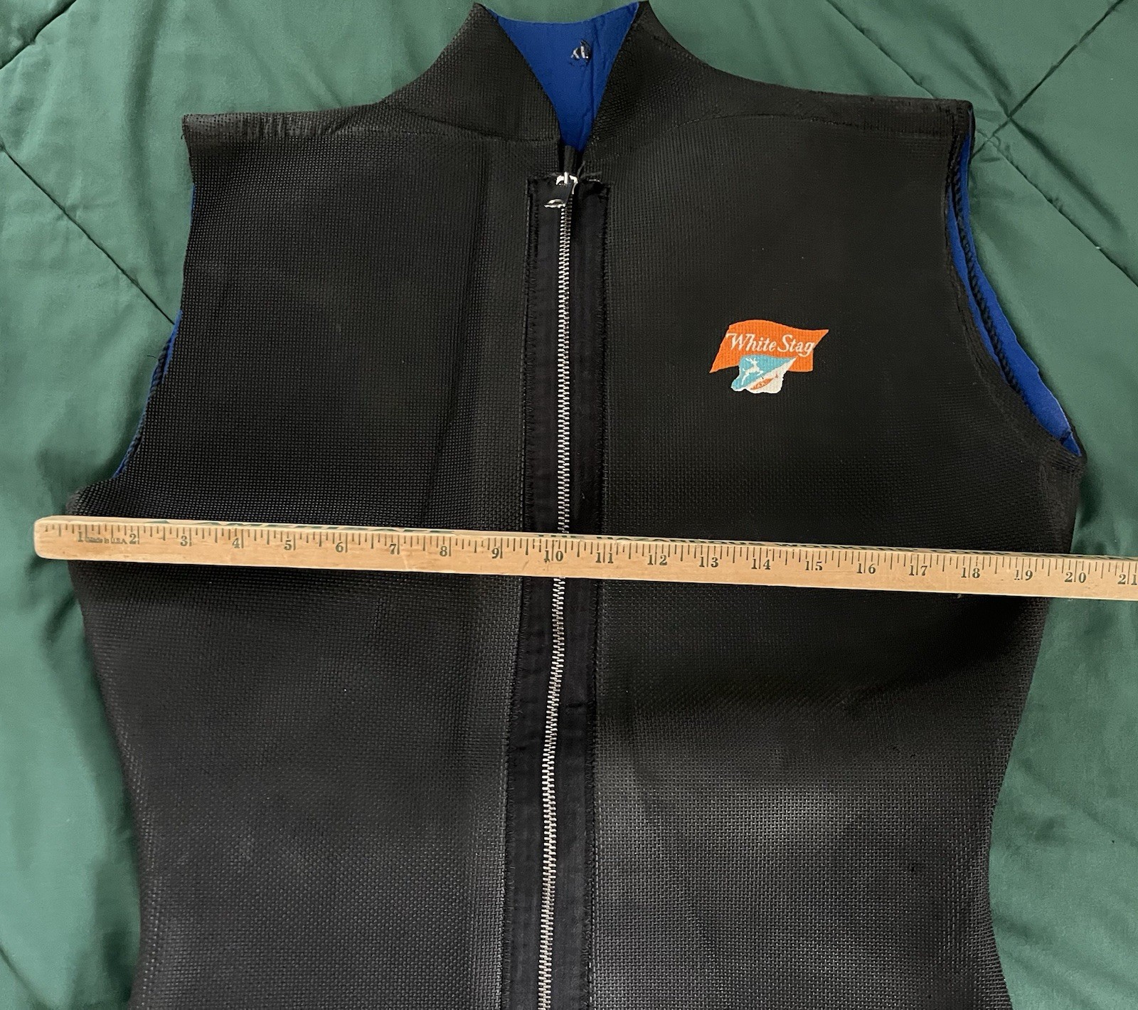 Vintage Neoprene White Stag 2-Piece Wet Suit XL CHECK FLAT MEASUREMENTS in Photo