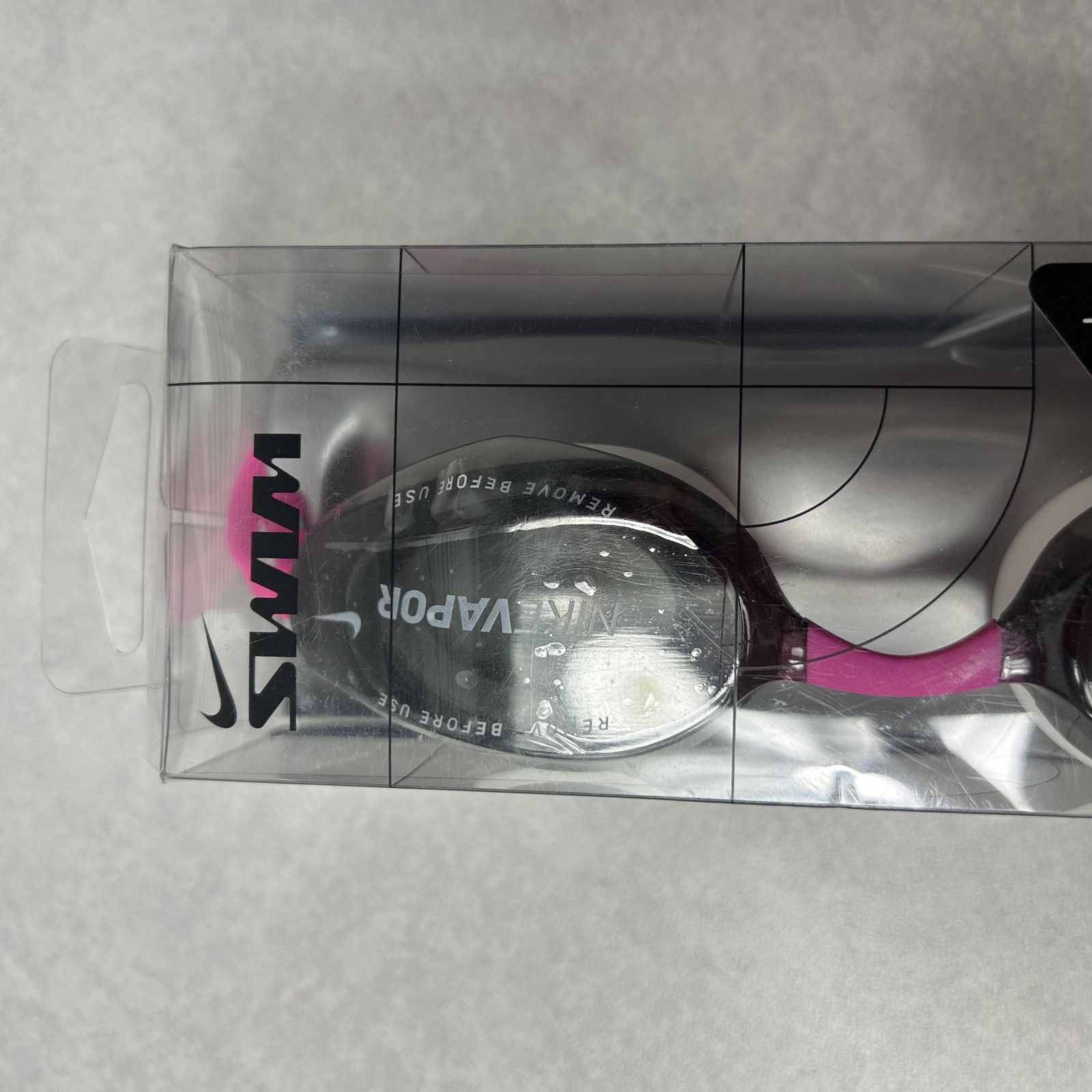Nike Vapor Swim Goggle One Size Competition FINA Approved Black Pink Latex Free