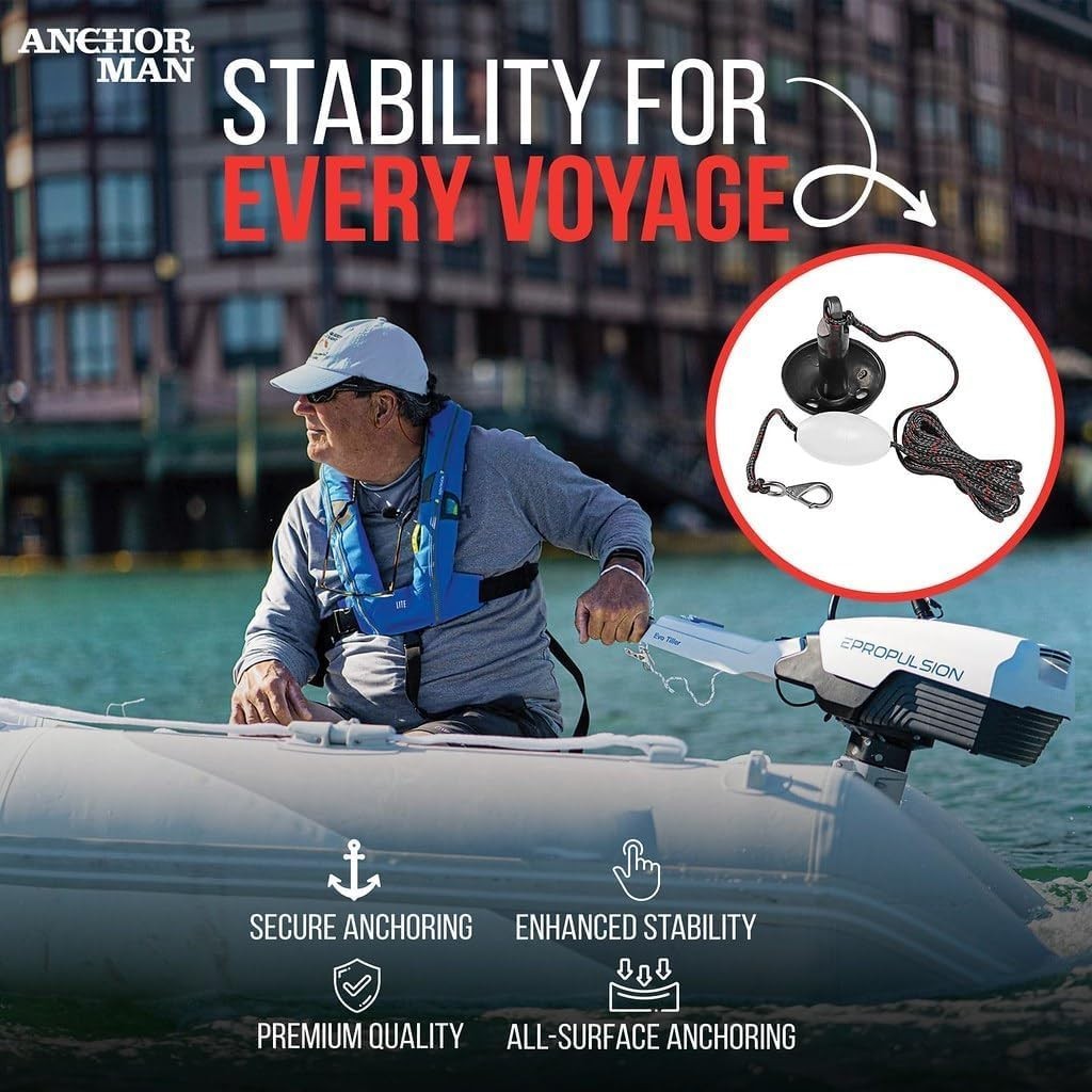 Anchor-Man 8 LB Folding Kayak Complete Grapnel Anchor – 10L Storage Kayak Anchor