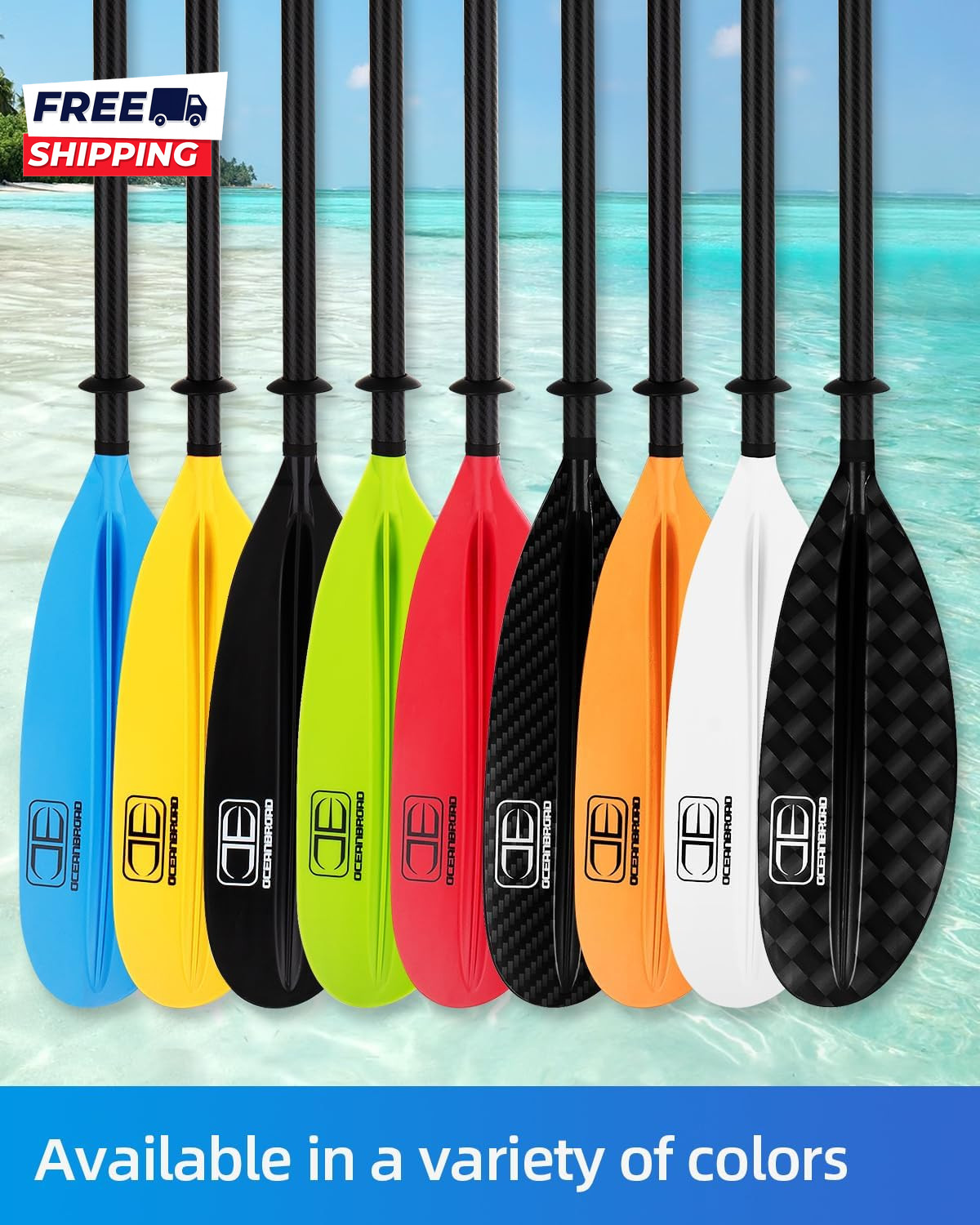Adjustable Carbon Fiber Kayak Paddle 86In/220Cm to 94In/240Cm Kayaking Oar