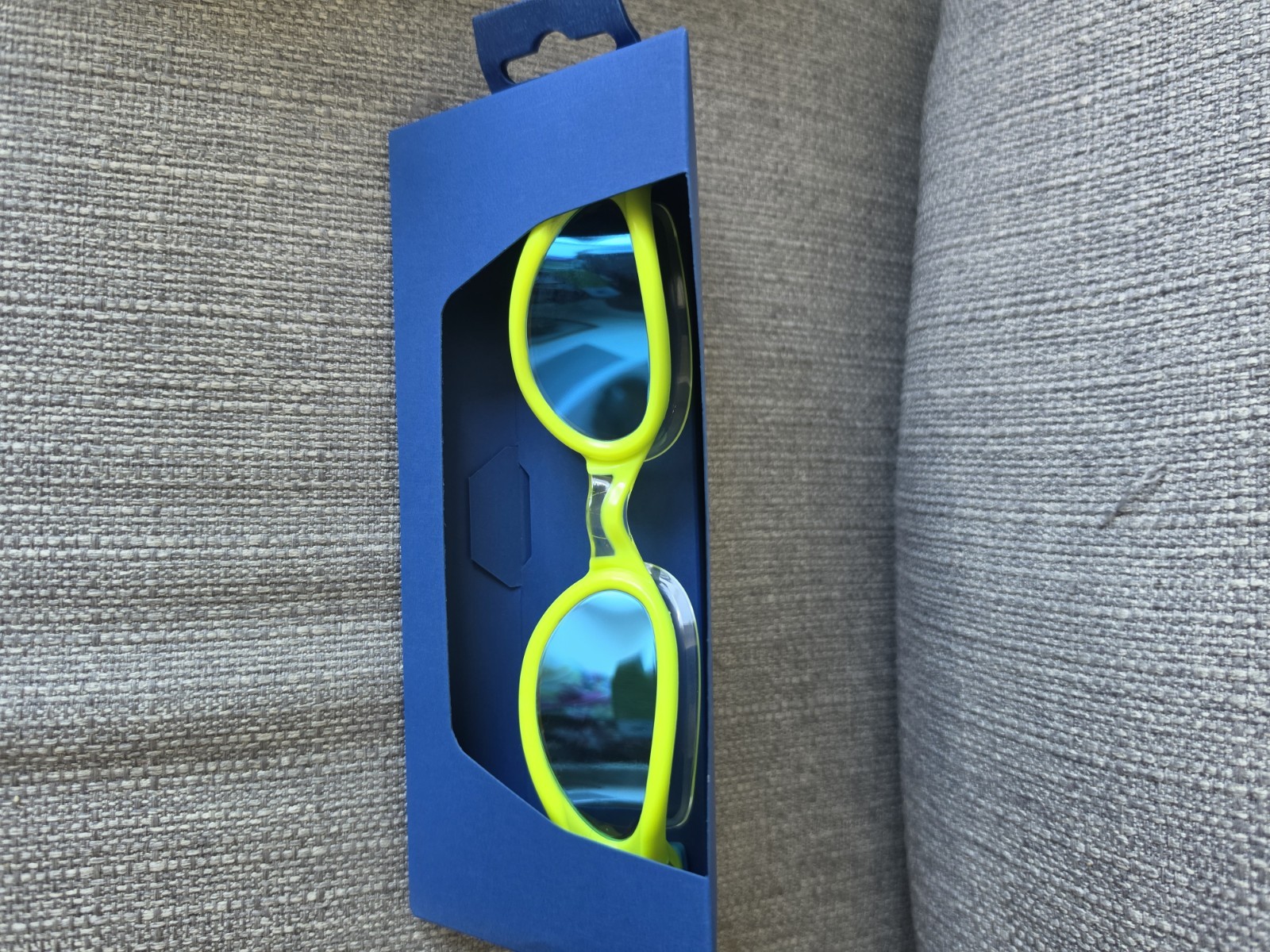 Aqua Sphere Kaiman Exo Active Adult Swim Goggles Yellow/Black Blue Ti Mirror