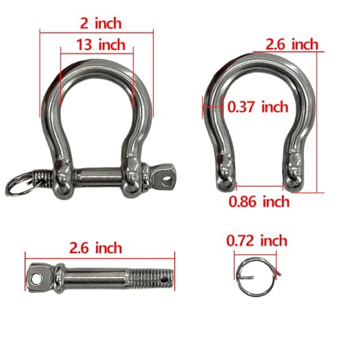 XIALUO Marine Mushroom Anchor Kit 12 lb Black PE Coated Kayak Anchor
