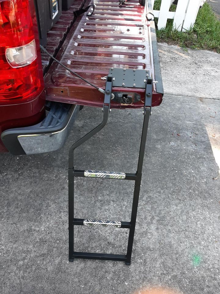 Tailgate Ladder Truck Pickup Step Ford F150 F250 Chevy Dodge Ram Tundra Black