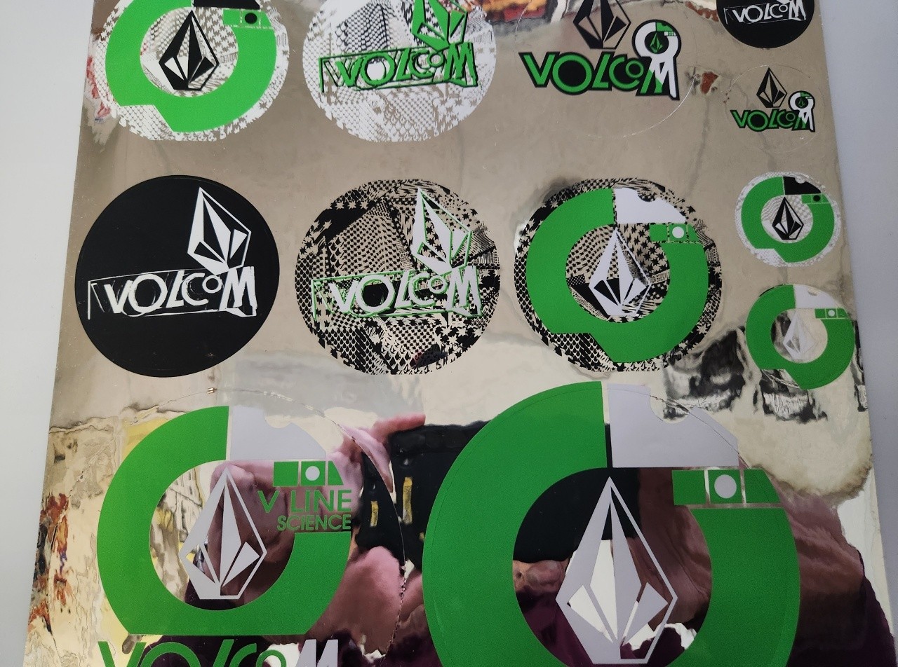 Volcom Snowboard Skateboard Surf 17 Foil Sticker Sheet Flawless NEW Old Stock