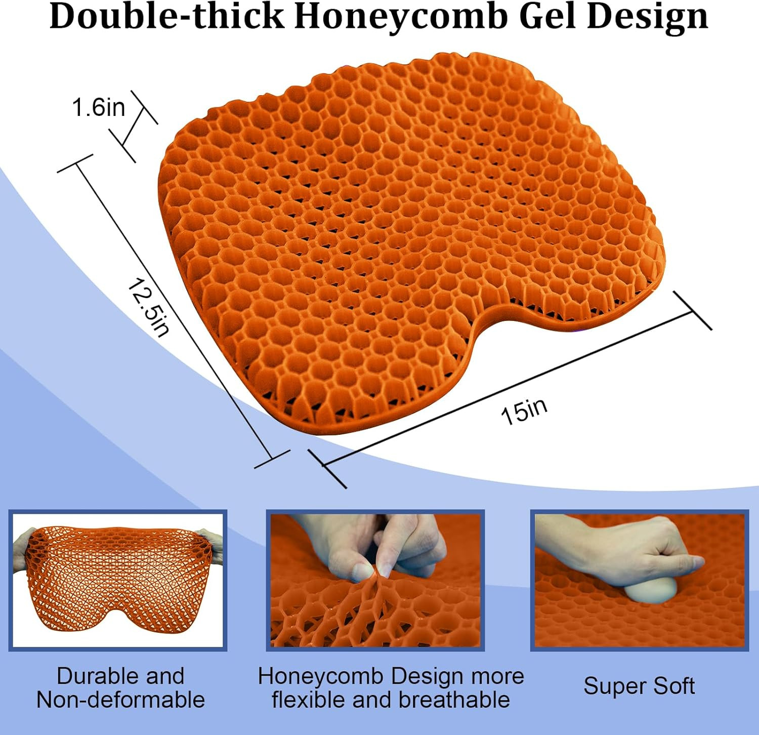 Anti-Slip Kayak Seat Cushion – Waterproof Thicken Gel Boat Kayak Canoe Rowing St